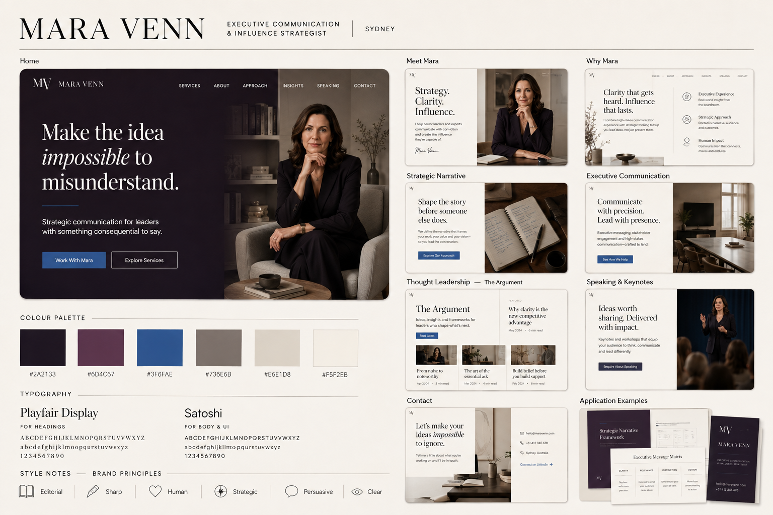 Mara Venn expert-led consultancy brand concept